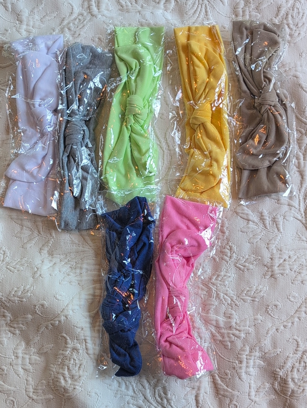 Colorful Knotted Headband Lot - 7pcs